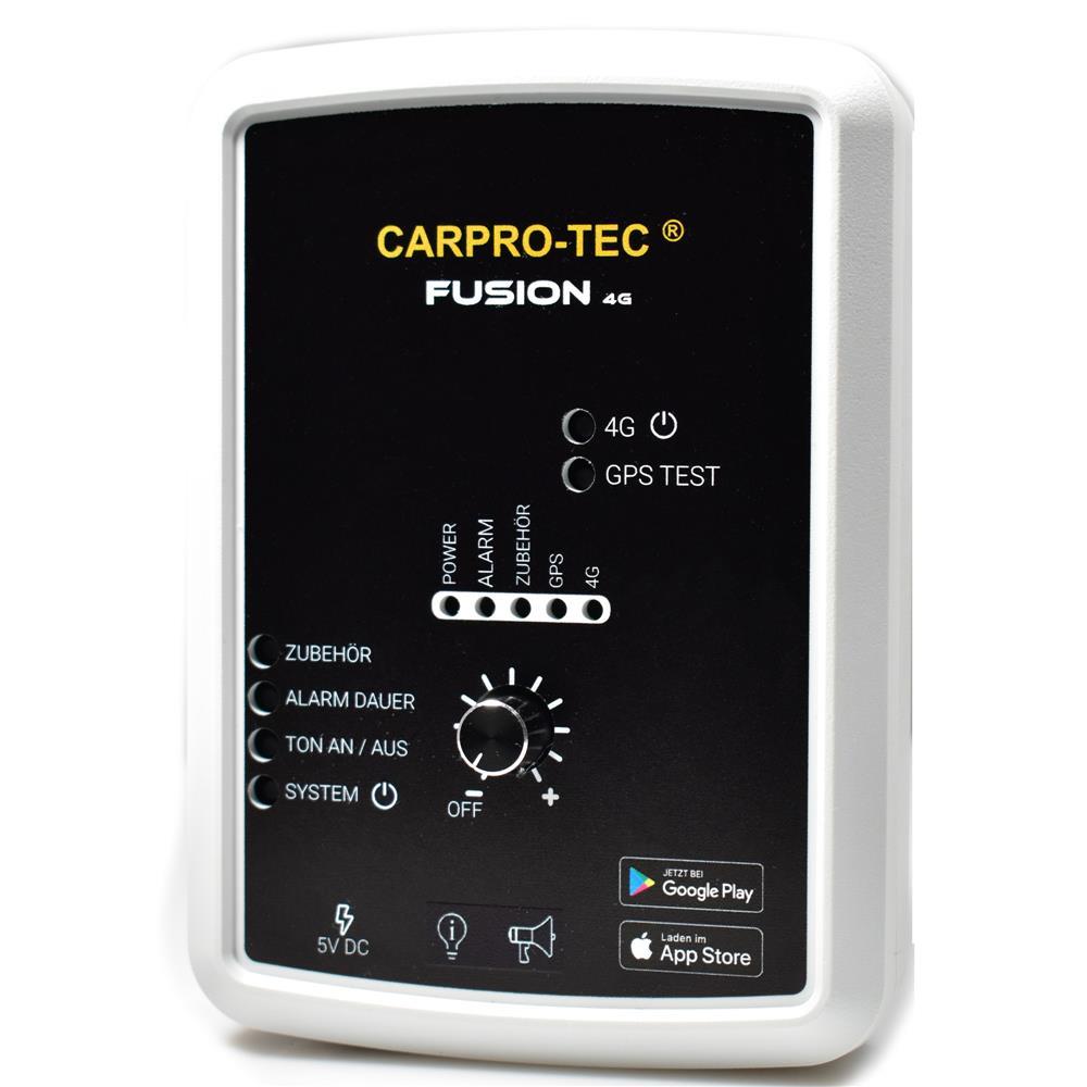 Système d'alarme de véhicule CarPro-Tec Fusion 4G avec localisation GPS et  carte SIM